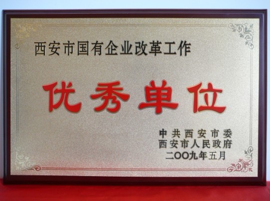 2009年5月，被西安市委、市政府評為西安市國企業(yè)改革工作優(yōu)秀單位